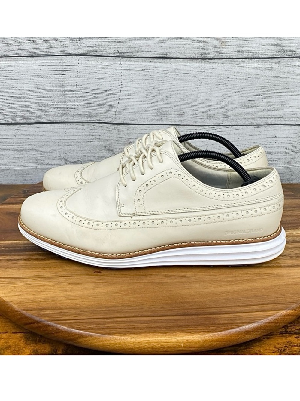 Cole Haan OriginalGrand Wingtip Oxford Birch Leather Golf Shoes Men’s Size 10.5